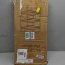 susunnus 3-Tier Gold Stainless Steel Bar Cart with Lockable Wheels,Home bar