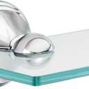 Moen DN8490CH Preston Collection 19.5-Inch Wide x 4-Inch Deep Decorative Glass Bathroom Vanity Shelf, Chrome