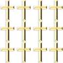 Bright Creations Gold Cross Lapel Pins, Enamel Pin Set (1 inch) - Pack of 12