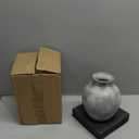Ceramic Flower Vase Home Decor, 7.4 in Farmhouse Table Vases Retro Vintage Living Room Kitchen Bedroom Decoration Pottery Decorative Vases for Flowers House Shelf Office Desk Dining Entryway, Grey