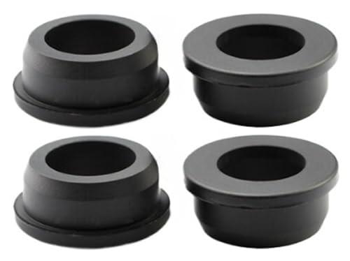 4 pcs 1-1/2" Drill Hole，1" ID Black Silicone Top hat Rubber Grommets for Wiring，Automotive，Firewall，Hole Plug，Desk，Screw，Water and Gas Pipe，Drain，House Siding，Cable Bushing，Glass，Wire Plug