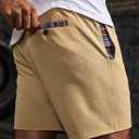 JMIERR Men's Casual Shorts 5"/ 7" Drawstring Summer Quick Dry Beach Stretch Waist Athletic Gym Short (Beige, S)