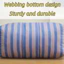 Nylon Woven Bag, Large Moving Bags with Zipper & Handles, Quilt Clothes Storage Bags Totes Bins, Snake Skin Bag Packing Moving Boxes for College Supplies (Blue/White - 1 Pack)