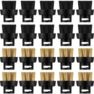 Honeydak 20 Pieces Steam Cleaner Brush Head Includes 10 Pcs Nylon Brushes 10 Pcs Brass Brushes Steam Cleaner Accessories Replacement Parts Bulk Mop Parts for Hard Surface