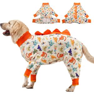 LovinPet Dog Pajamas Large Sized Dog, Anti Licking, Recovery Suit, Lightweight Jurassic Knit, UV for Large Dogs/XXL