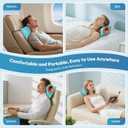 Smedz Neck Massager 2026, 4-in-1 Neck & Shoulder Massager with Multi-Directional Stretch, Heating & Vibration, 360 Remote ControlErgonomic for Home, Office, Car TravelSky Blue