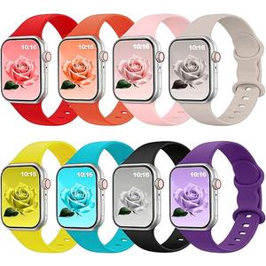 8pack Bands Compatible with Apple Watch Ultra 2 Band, Apple Watch Ultra Band, iWatch Bands 44mm 45mm 46mm 49mm 42mm for Men, Silicone Waterproof Sport Strap for iWatch Bands 10/9/8/7/6/5/4/3/2/1/SE