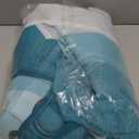 G2000 Teal and White Ombre Curtains, 84 Inch Light Filtering Drapes for Bedroom & Living Room, 2 Panel Set with Grommets