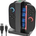 Controller Charger Dock Station for Nintendo Switch 2 Joycon, FANPL Charging Stand for 4 Switch 2 joycon Charging Indicator and Type C Charging Cable