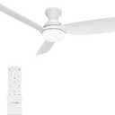 Consciot Ceiling Fan With Lights Remote Control, 44 Inch White Low Profile Modern Ceiling Fan, Flush Mount, Reversible Quiet DC Motor, 6 Speed, Dimmable, For Indoor and Covered Outdoor