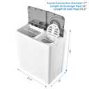 26lbs Portable Semi-automatic Twin Tub Washing Machine with Drain Pump Gray