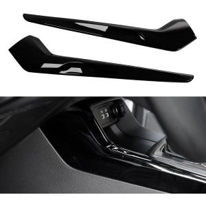 YINGTUU for Honda Civic 11th Gen 2022 2023 2024 2025 Accessories Car Side Gear Shift Cover Strip Decals Interior Stickers ABS Glossy Black