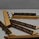 Majestick Goods Edges for Interlocking Deck Tiles  Snap-On Straight Edge Trim for Wooden Decking, Outdoor Flooring & Patio Tiles | 12x12 Acacia Hardwood Border for Balcony, Porch & Garden | 8 Pack