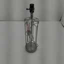 20" Modern Table Lamp With Cage Metal Base And White Shade. Soft Ambient Light, Perfect For Bedside Or Living Room Use.