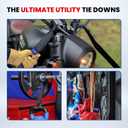 MOCA 8-Pack Soft Loop Tie Down Straps 12000 Lbs Breaking Strength 1.6 x 17 inches, Heavy Duty Tie Down Loops for Secure Trailering of Kayak, Motorcycles, ATV, UTV (8 Pieces, Black)