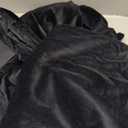Joydeco Black Velvet Curtains 90 inch Length 2 Panels, Luxury Blackout Rod Pocket Thermal Insulated Window Curtains, Super Soft Room Darkening Drapes for Living Dining Room Bedroom,W52 x L90 inches
