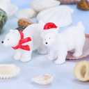 9Pcs Christmas Miniature Polar Bear Adornment Creative Bear Micro Landscape Ornament Desktop Decoration (Random Style) Home Decor