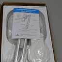 NLIEOPDA Tablet Stand Universal Holder for 4.9" - 12.9" Devices, 360° Rotating Security Stand for iPad, iPad Air, Samsung, Height Adjustable Foldable Table Top (White)