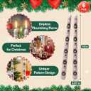 6 Pack Printed Taper Candle Set for Christmas, 10 Inch Dripless Candlesticks with Wreath Star and Snowman Pattern for Home Decoration Gift, 6-7 Hours Burn