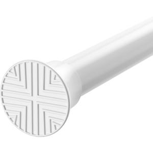 1Pcs Tension Curtain Rod 31 To 76 Inch White Shower Curtain Rod No Drilling Adjustable Spring Loaded Curtain Rods 7/8"Diameter Shower Rods For Bathroom Windows Bedroom Closet Doorway Door