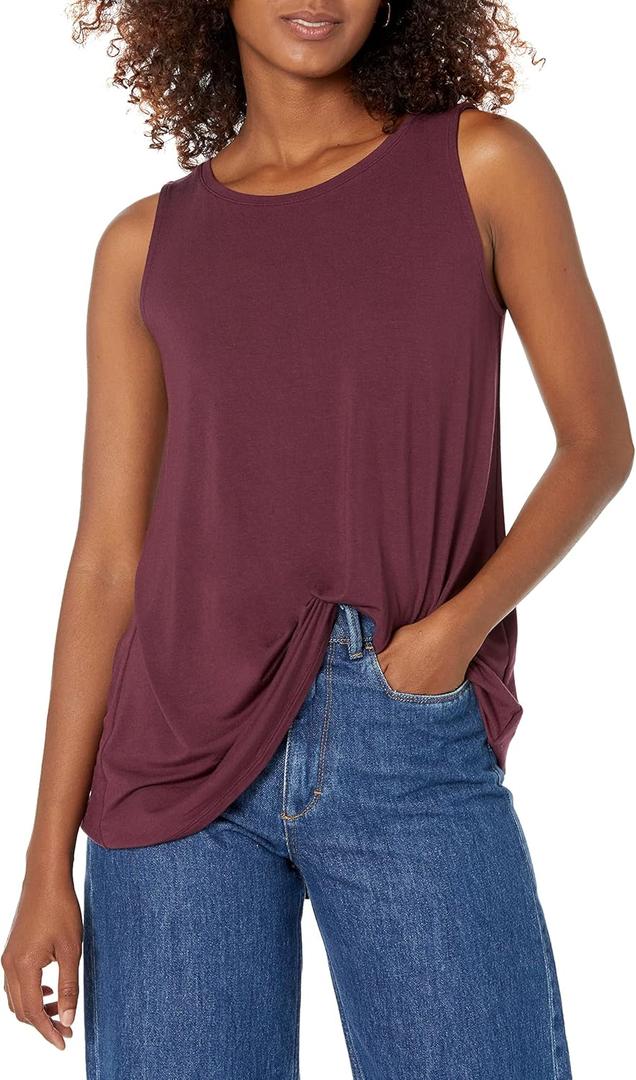 Amazon Essentials Women's Swing Tank, Burgundy, X-Large