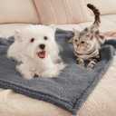 3 Pcs Calming Blankets Fluffy Premium Fleece Pet Blanket Soft Sherpa Throw for Dog Puppy Cat Beige Small (23" x16'')