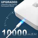 WhitePoplar Rechargeable Motion Sensor Closet Light, Rechargeable Battery Operated Ceiling Light Wireless, 500LM Wireless Motion Activated Light for Shower Stairs Hallway Pantry Porch Garage, 5000K
