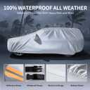 Multi-Layer Car Cover Custom Fit for BMW X3(2010-2026), 100% Waterproof All Weather for Automobiles, Gift with Towel, Heavy Duty Car Covers for Rain Sun UV Protection with Door Zipper.