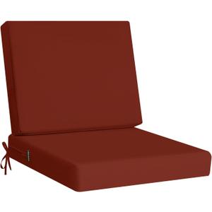 idee-home Outdoor Cushions for Patio Furniture, Outdoor Seat Cushions 24x26 Waterproof & Fade Resistant Couch Sofa Replacement Deep Couch Chair Cushion for Yard Garden Deck, Spice
