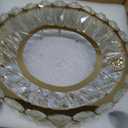 12 Inch Dimmable Crystal Chandelier Modern LED Flush Mount Ceiling Light Fixtures for Bedroom Hallway Staircase Gold