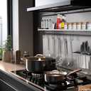 36"x30" Stainless Steel Backsplash for Stove & Range Hood - Range Backsplash with Shelf & Knife Rack, Kitchen Backsplash Wall Shield with Pre-Drilled Holes, Easy Install