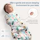 ZIGJOY Sleep Sack Swaddle 1.0 Tog Baby Wearable Blanket 100% Cotton Baby Swaddle Blanket for Newborns 6-12 Months Green&Tropical Rainforest