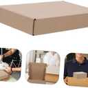 25pcs Cardboard Shipping Boxes for Mailing and Storage Easy to Assemble for Clothes Towels and More Kraft Packaging (20.00X13.00X3.30CM, Khaki)