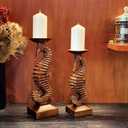 15H Antique Bronze Seahorse Candle Holder 2 Pcs Statue Elegant Home Wedding Table Ocean Seaside Decor Saltwater Fish Coastal Nautical Bygone Era Theme Presents for Sea Marine Magical Things Lovers