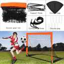 2 Pack 4 x 3 Size Portable Kid Soccer Goals for Backyard, Indoor and Outdoor Pop Up Soccer Goals, Orange, Theresduet