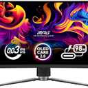 msi MPG 491CQPX QD-OLED 49-inch QD-OLED 5120 x 1440 (DQHD) Computer Monitor, 240Hz, Adaptive-Sync, HDMI, Display Port, VGA Port, VESA Mountable, Tilt, Height Adjustable, Speaker, 0.03ms, Black