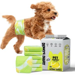 Dono Dog Diapers Male 60ct, Disposable Non-Slip Male Dog Wraps, Super Absorbent Puppy Diapers with Rapid-Dry Technology, Wetness Indicator, Leak-Proof Doggie Pampers, X-Small