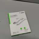 Belkin BoostCharge Braided Lightning Cable - 6.6ft/2M - MFi Certified Apple iPhone Charger USB to Lightning Cable 6ft - iPhone Cable - iPhone Charger Cable - Apple Charger - USB Phone Charger - White