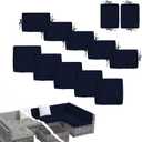 Outdoor Patio Cushion Covers, Washable Patio Cushion Covers Replacement, Outdoor Sofa Slipcovers Fit for Porch Wicker Rattan Sectional Couch Chair Furniture Set (12, Navy Blue)