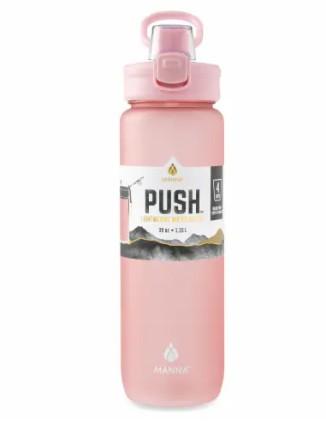 Manna, Plastic Bottle Push-Pink, 39 oz