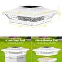 T-SUN 4x4 Post Cap Lights 12 Pack for Vinyl/Wooden Fence Auto Dusk to Dawn Outdoor Waterproof Warm & Cool White Solar Powered Deck/Patio Lighting