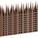 KOKMEYA Bird Spikes 4m Four Stage Tall Bird Spikes Deterrent, Plastic Anti Bird Spikes for Outside to Keep Birds Away Pigeon Spikes Bird Nest Preventer for Roof, Sill, Patio (Brown)