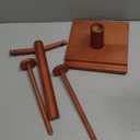 Yarn Holder for Crocheting and Knitting, 2-Spindles Magnetic Wooden Yarn Spinner Spool Rack with Phone Stand and Crochet Accessories Storage Cylinder, Gifts for Crochet Lovers(Color:Brown)