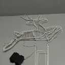 Christmas Pathway Lights Outdoor, Set of 3 Reindeer and Sleigh Christmas Walkway Decoration, with 150 Warm White Lights and 8 Lighting Modes