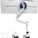 24-57 inch Heavy Duty Monitor Arm, up to 59.4 lbs, Single Desk Mount for Ultrawide TV and Screen, Premium Aluminum Single Monitor Stand, VESA 75x75-200x200 mm, White