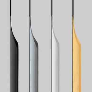 Shozafia 5 Pack Finger Pulls for Cabinets, Streamlined Long Concealed Handle for Home Kitchen Door Drawer Cabinet, Mount Finger Edge Tab Golden Pull Aluminum (Gold,200mm/7.87" Overall Length)