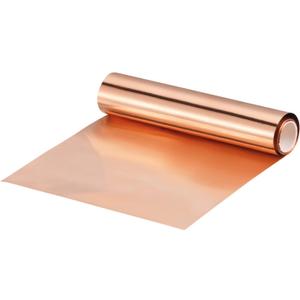 uxcell Copper Flashing Sheet Roll 3500mm x 100mm x 0.03mm, 99.9% Pure Copper Strip 4" x 11.5ft 28 Gauge Metal Foil Plate for Electricity DIY Projects