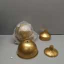 8.25'' Wide 7.3''High Decorative Bowl Vase Set of 10,Distressed Gold Metal Compote Bowl for TablesUrn Vases for Vintage Wedding Centerpieces,Elegant Compote Vases,Pedistal Vase for Any Event