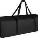 COOLBEBE 60" Sports Duffle Bag - 332L Extra Large Travel Duffel Luggage Bag with Upgrade Zipper, Sturdy & Water Resistant Long Duffle Bag for Camping Moving (Black 60inch)