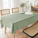 AUSSPVOCT Textured Tablecloth Rectangle 52x70 Water Resistant Spill-Proof Wipeable Table Cloth Wrinkle Free Fabric Dining Table Cover for Birthday Wedding Eatser Football Spring Tablecloths